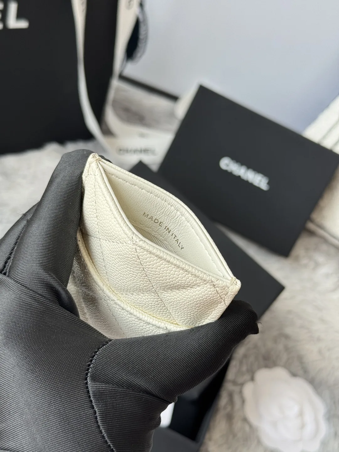 Chanel AP0223 Ultra Mini Lambskin Cardholder - Detail view 8