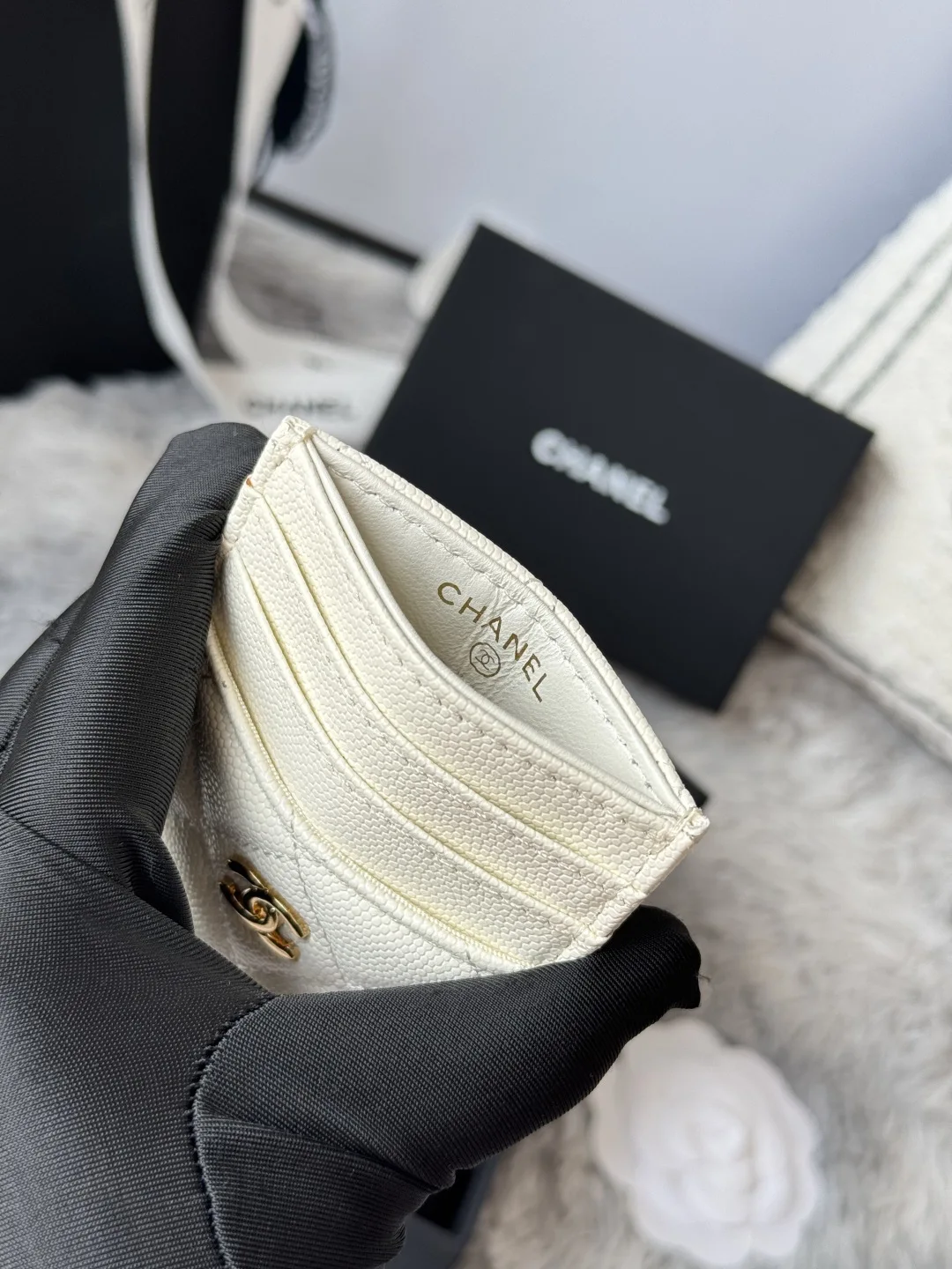 Chanel AP0223 Ultra Mini Lambskin Cardholder - Detail view 9