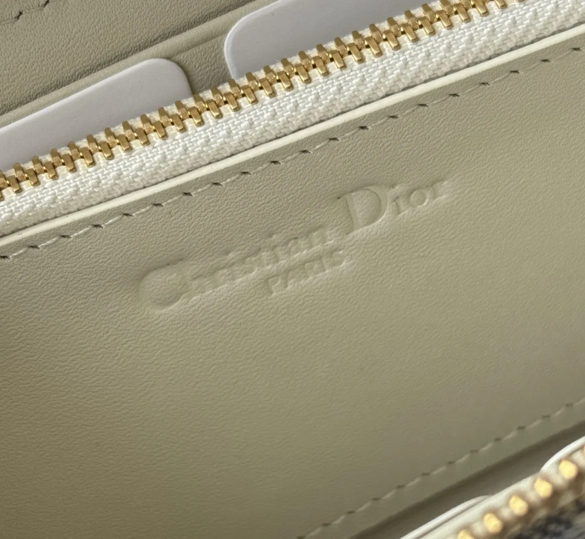Dior S2189 Jacquard Fabric Long Zip-Around Wallet - Detail view 9