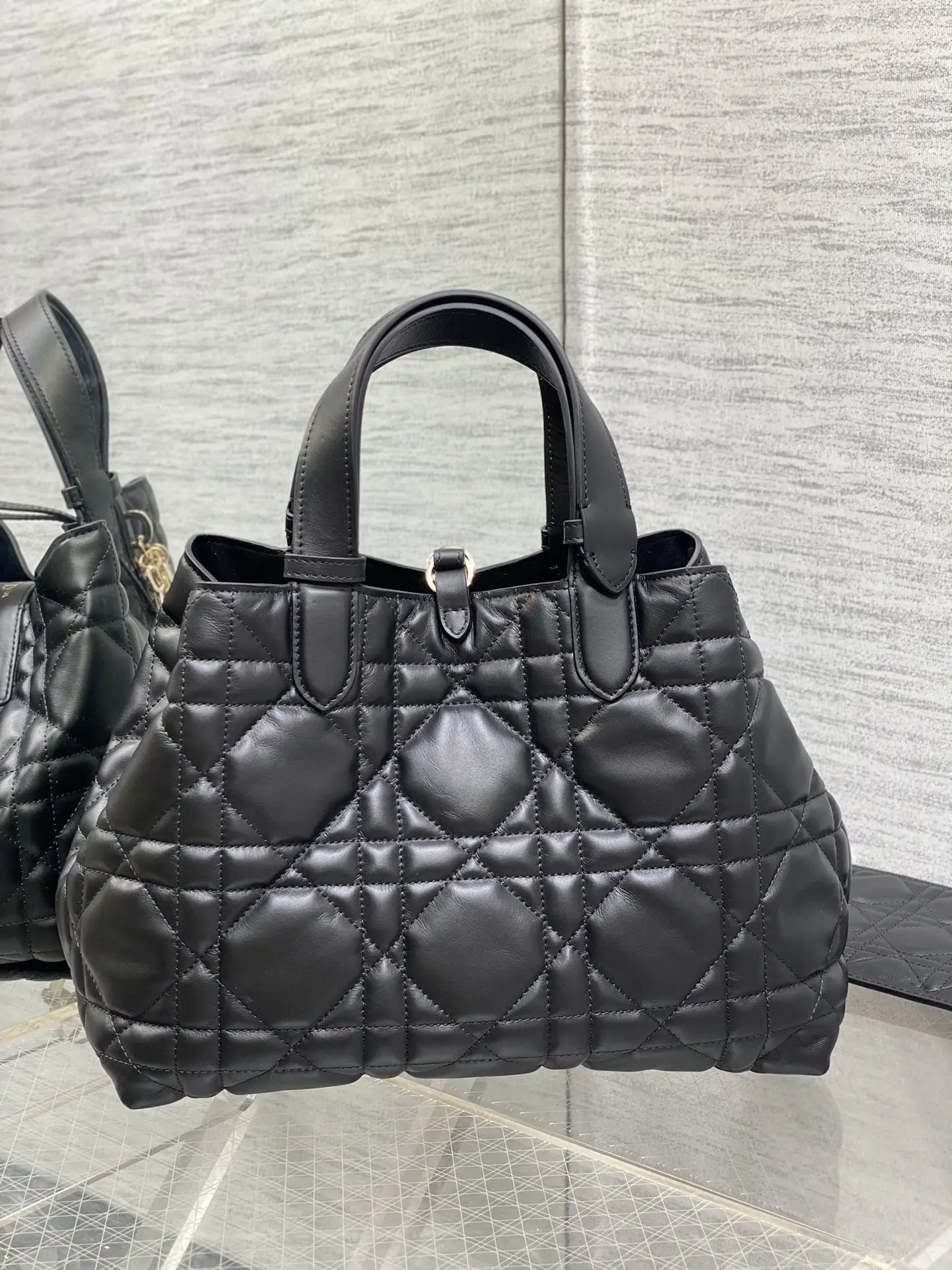迪奥黑色Toujours系列 中号 女士手提包 - 细节图 3