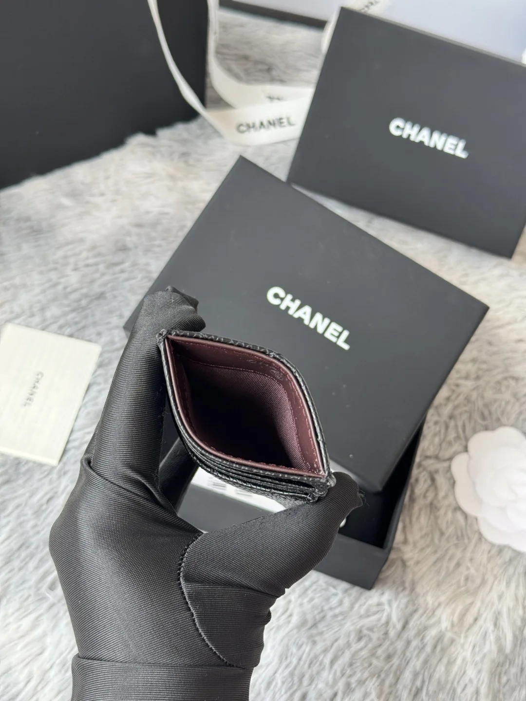 Chanel AP0223 Ultra Mini Lambskin Cardholder - Detail view 7