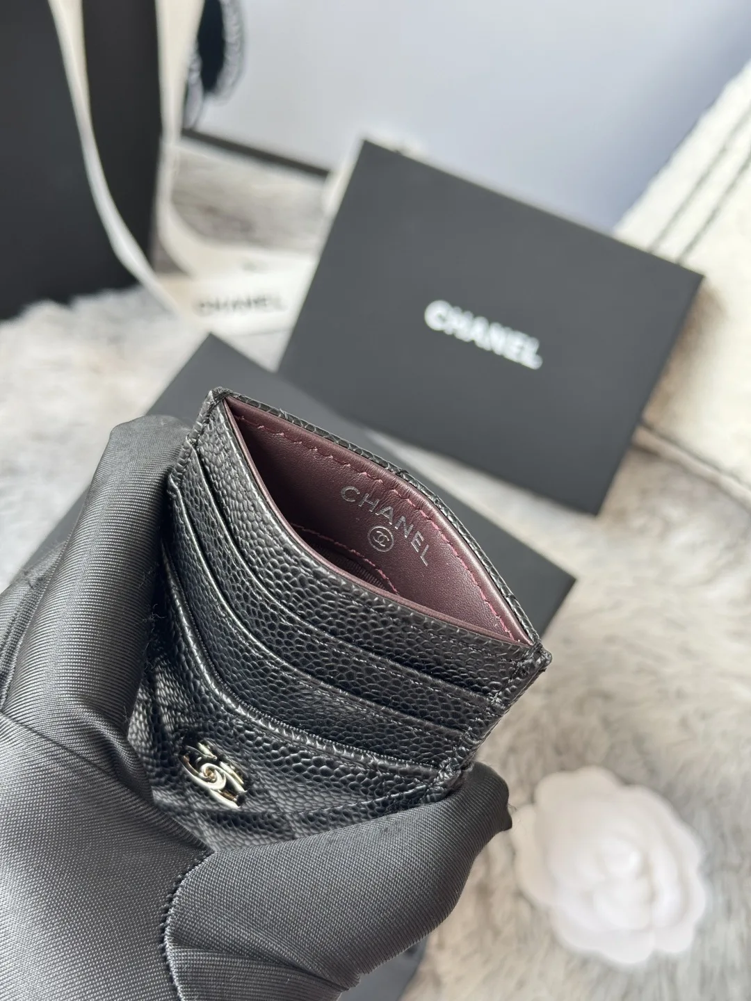 Chanel AP0223 Ultra Mini Lambskin Cardholder - Detail view 8