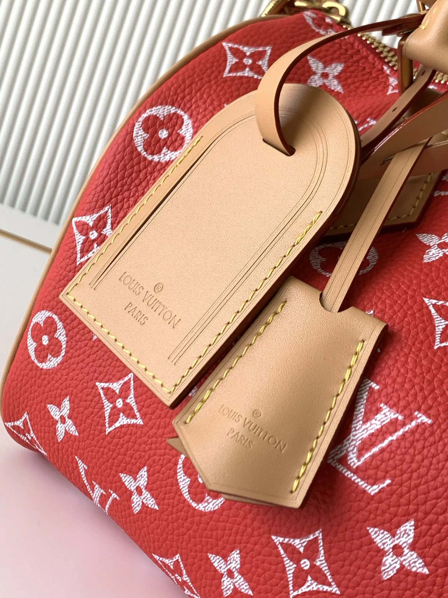 Louis Vuitton M24425 Red Speedy P9 Bandouliere 25 Bag - Detail view 5