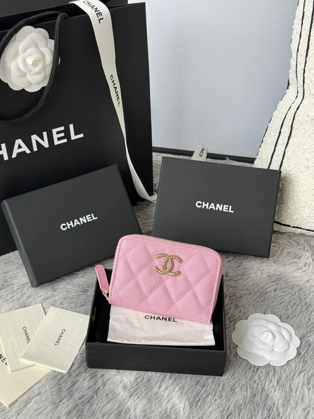 Chanel AP3185 zipper card holder coin purse - Detail view 1