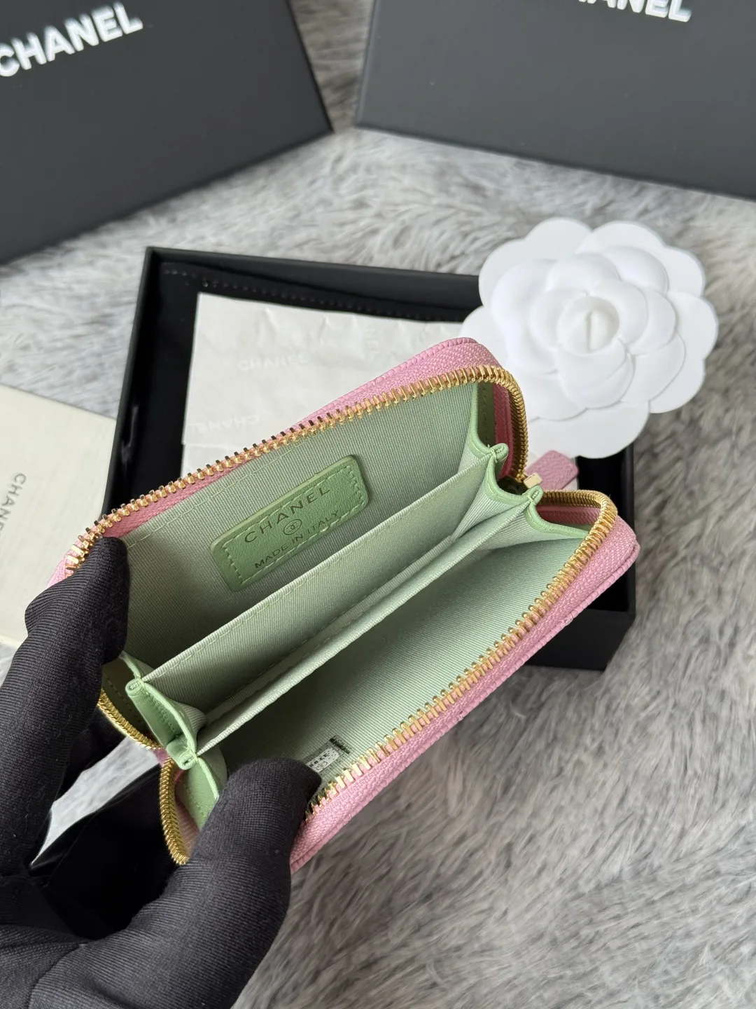 Chanel AP3185 zipper card holder coin purse - Detail view 7