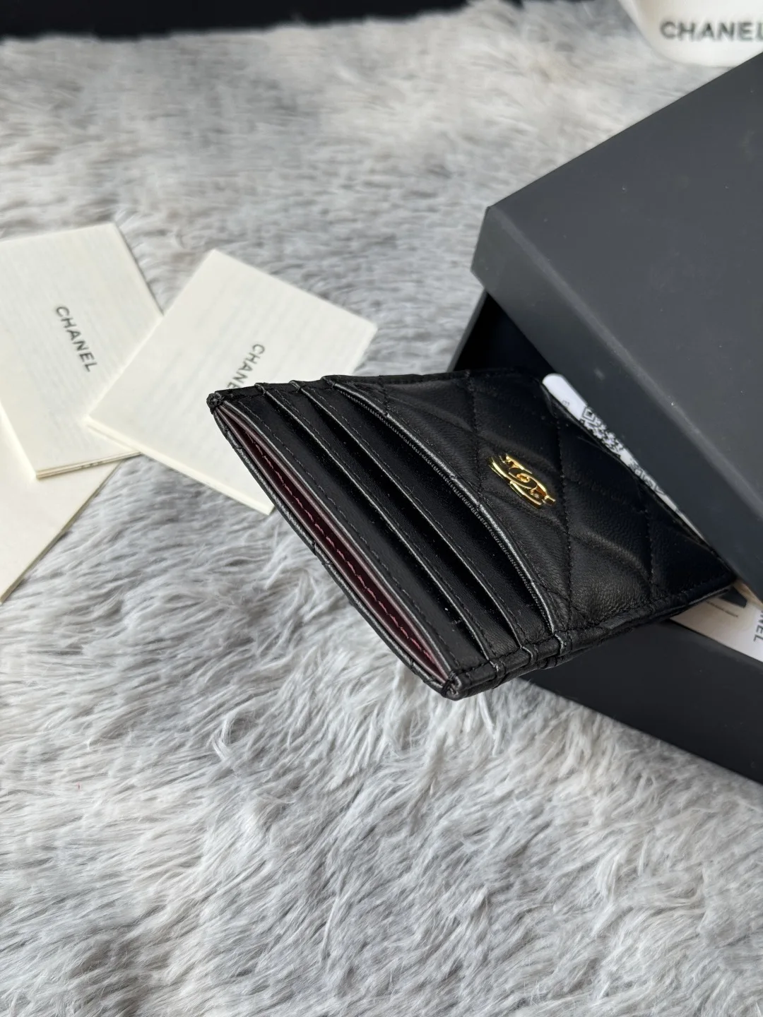 Chanel AP0223 Ultra Mini Lambskin Card Holder - Detail view 5
