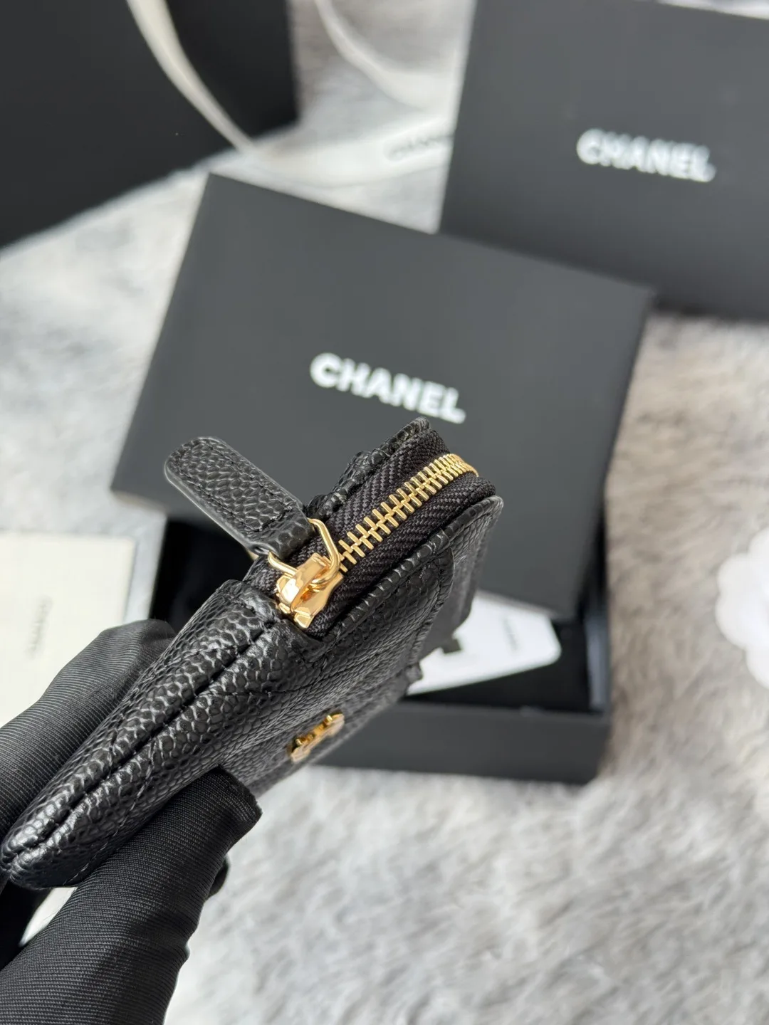Chanel AP2061 Calfskin Chanel Coin Purse - Detail view 6