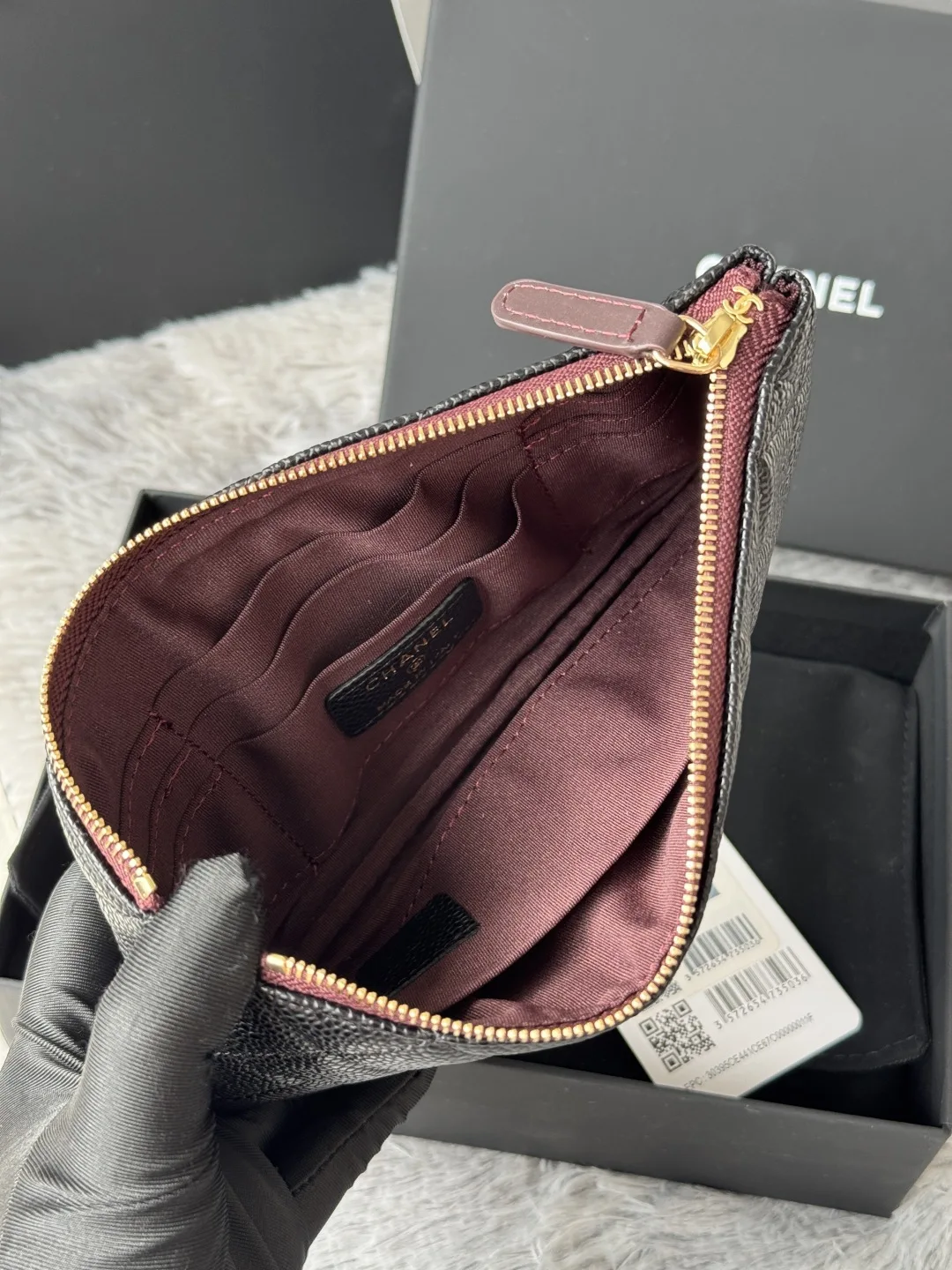 Chanel AP1071 New Ball Grain Diamond Pattern Coin Purse Clutch - Detail view 7