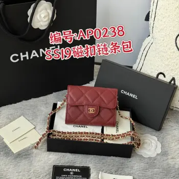 0238 SS19 Magnetic Snap Chain Bag Small Chanel Chain Bag