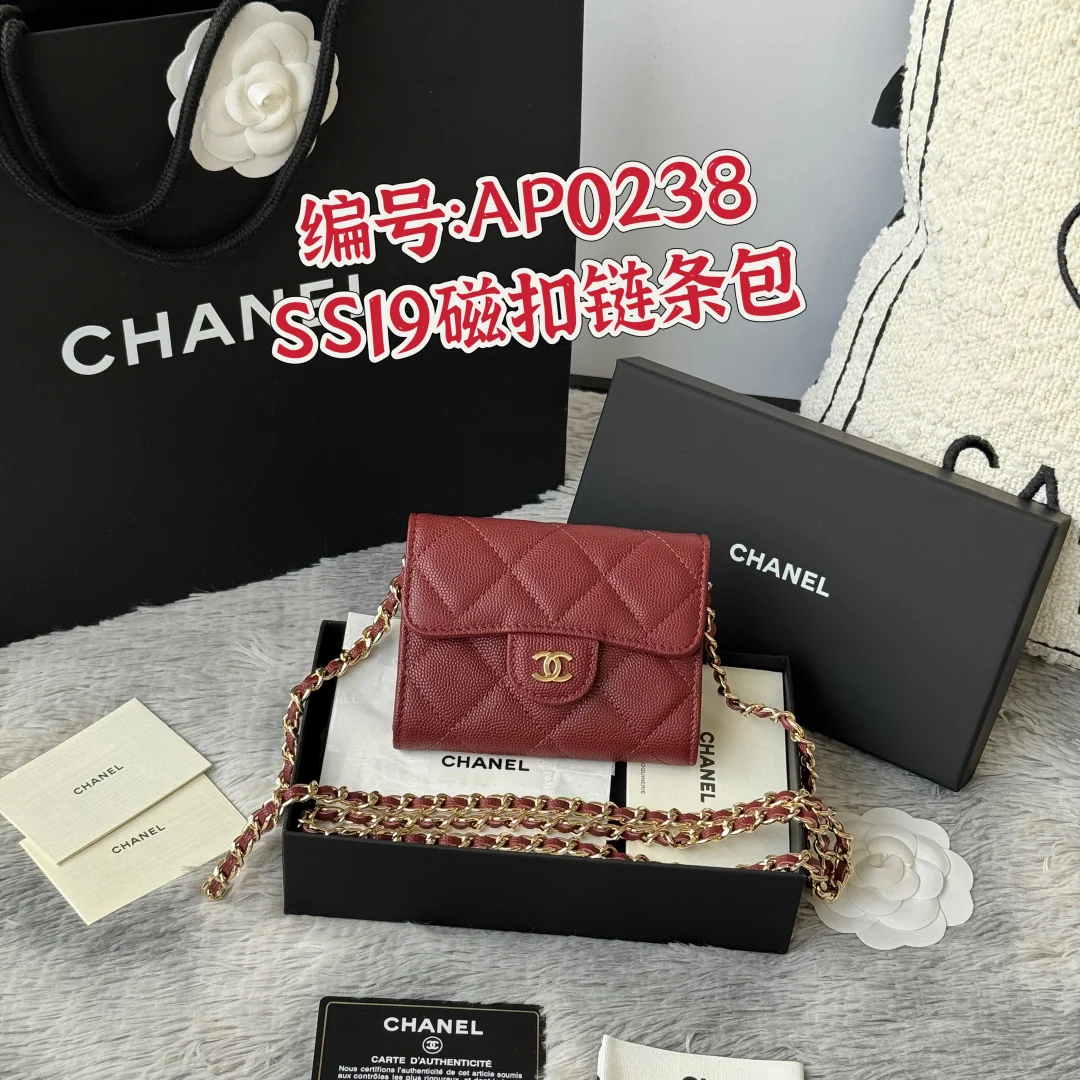 Chanel 0238 SS19 Magnetic Snap Chain Bag Small Chanel Chain Bag - Detail view 1