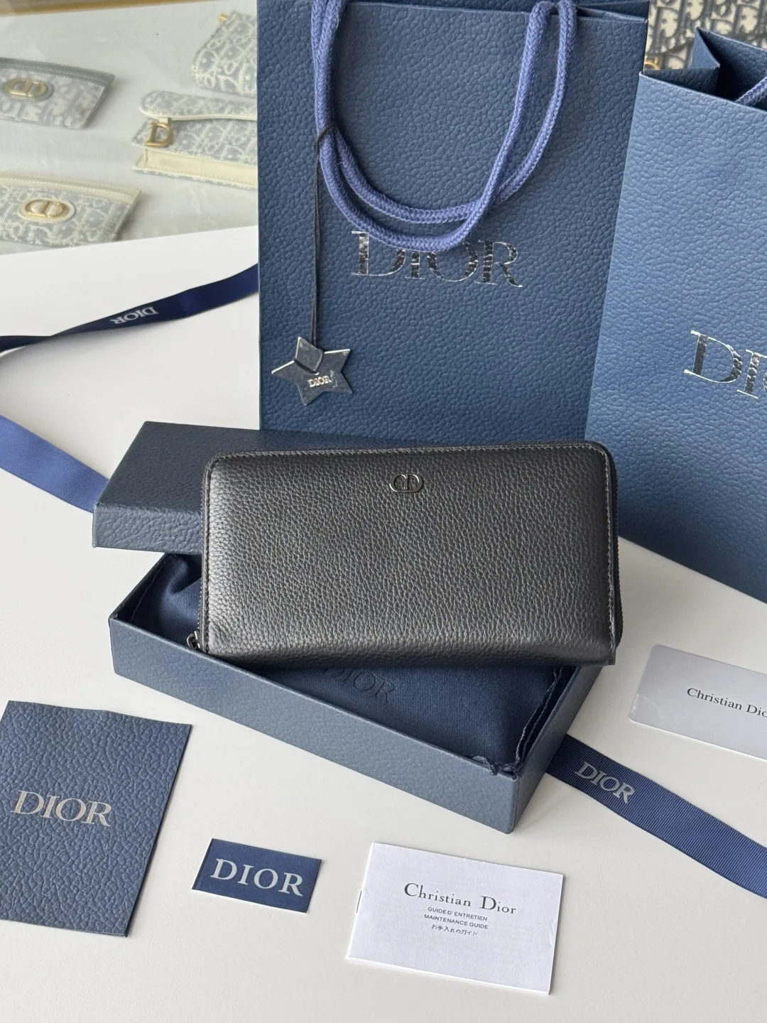Dior 2ESBC252YSE-315 Long Zip Around Wallet - Detail view 1