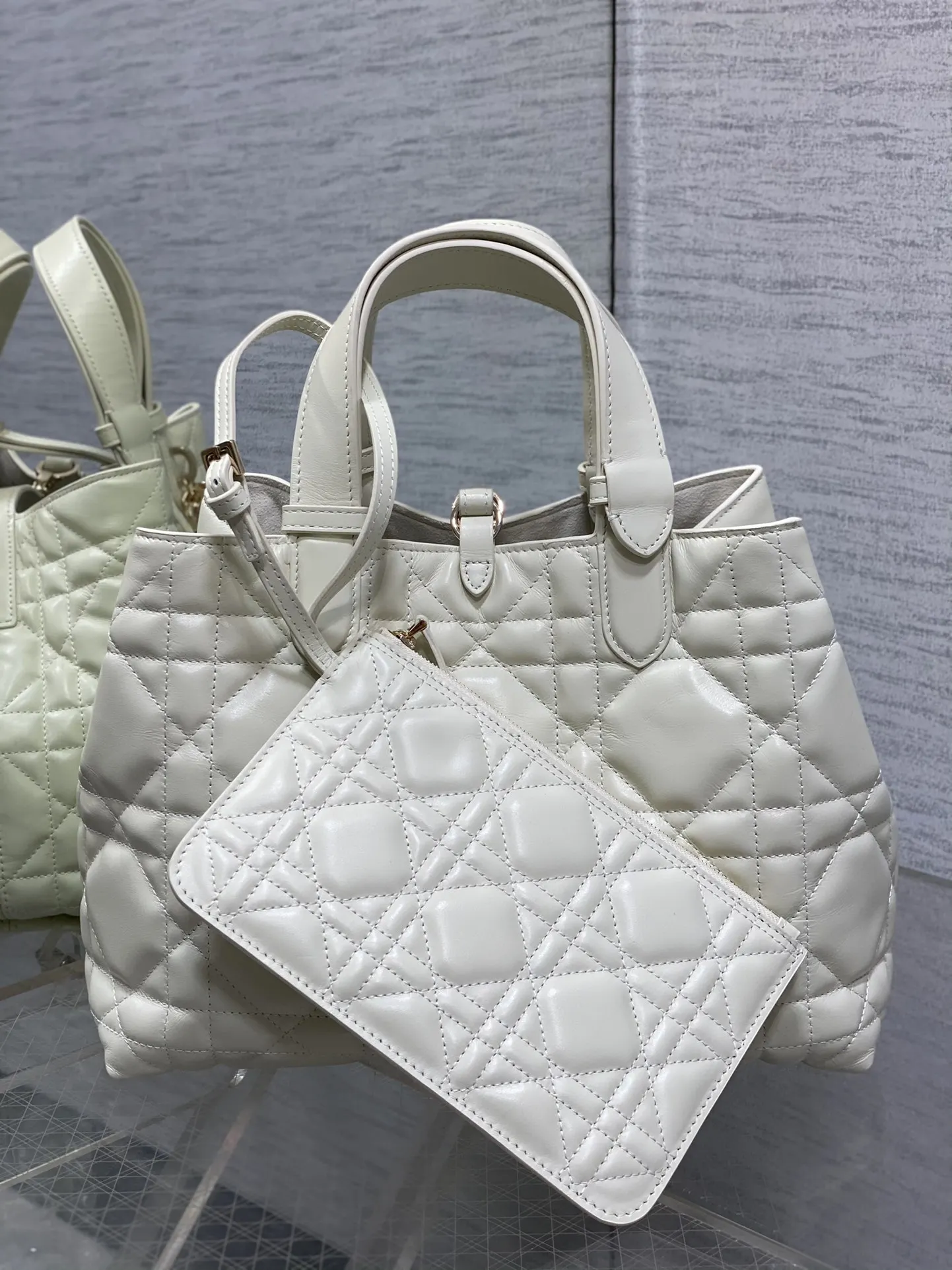 Dior White Toujours Medium Women s Handbag - Detail view 4