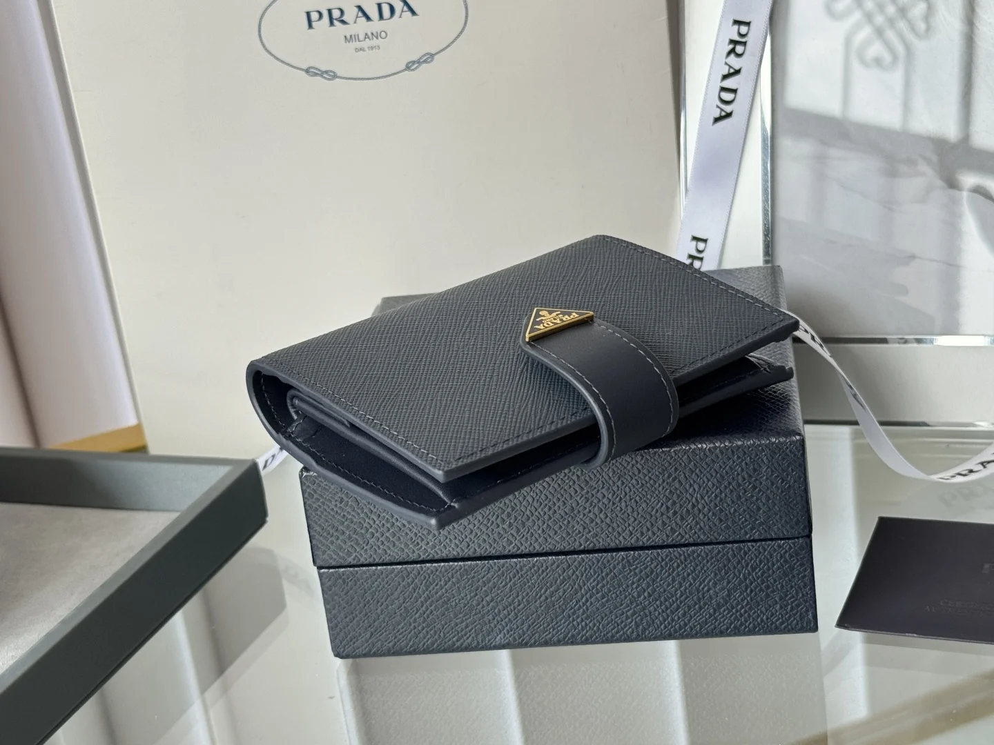 Prada 1MV204 Small Card Holder Wallet - Detail view 4