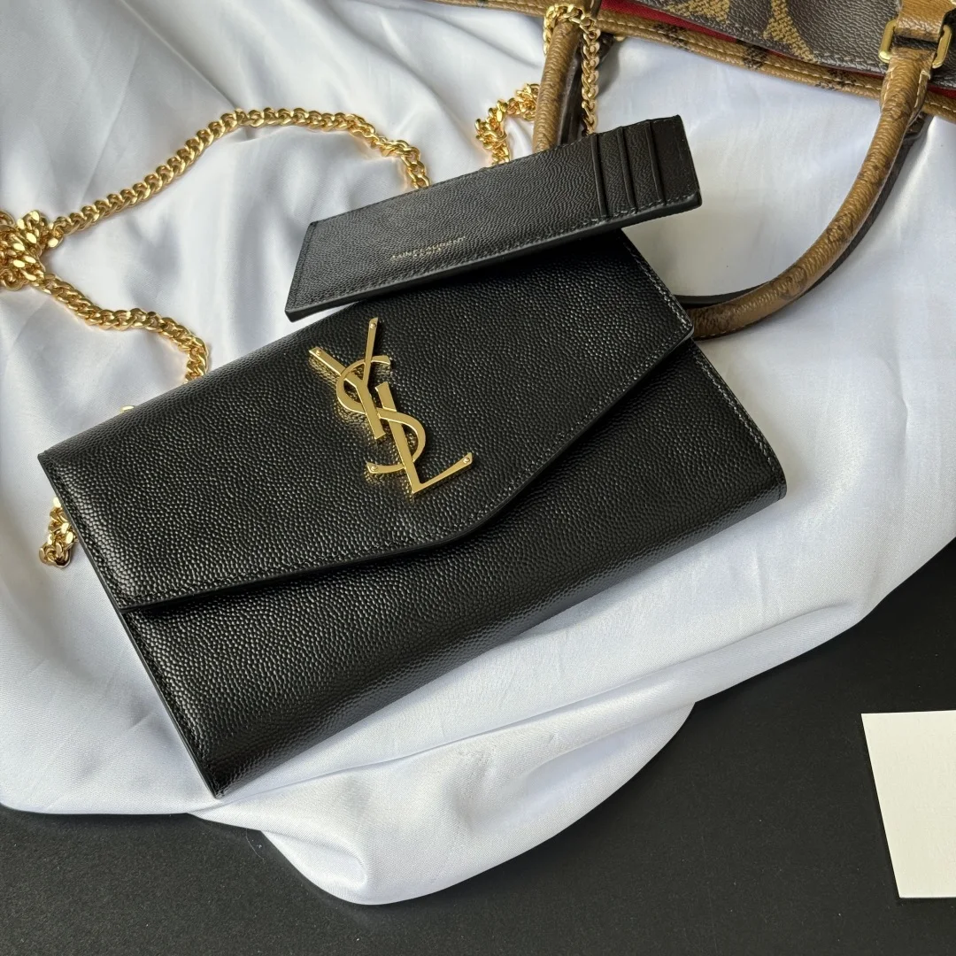 SAINT LAURENT 607788 Uptown Mini Envelope Clutch - Detail view 3