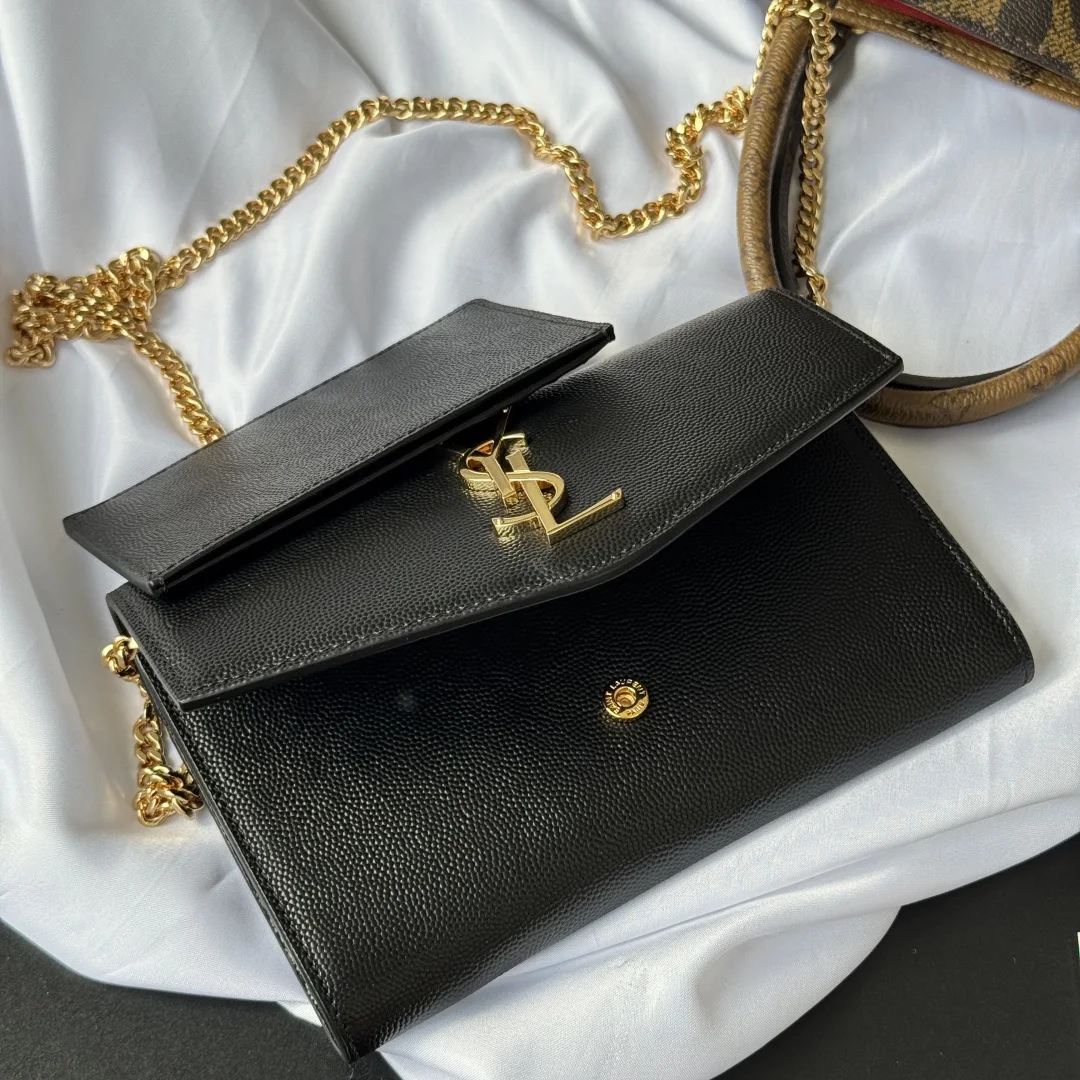 SAINT LAURENT 607788 Uptown Mini Envelope Clutch - Detail view 6
