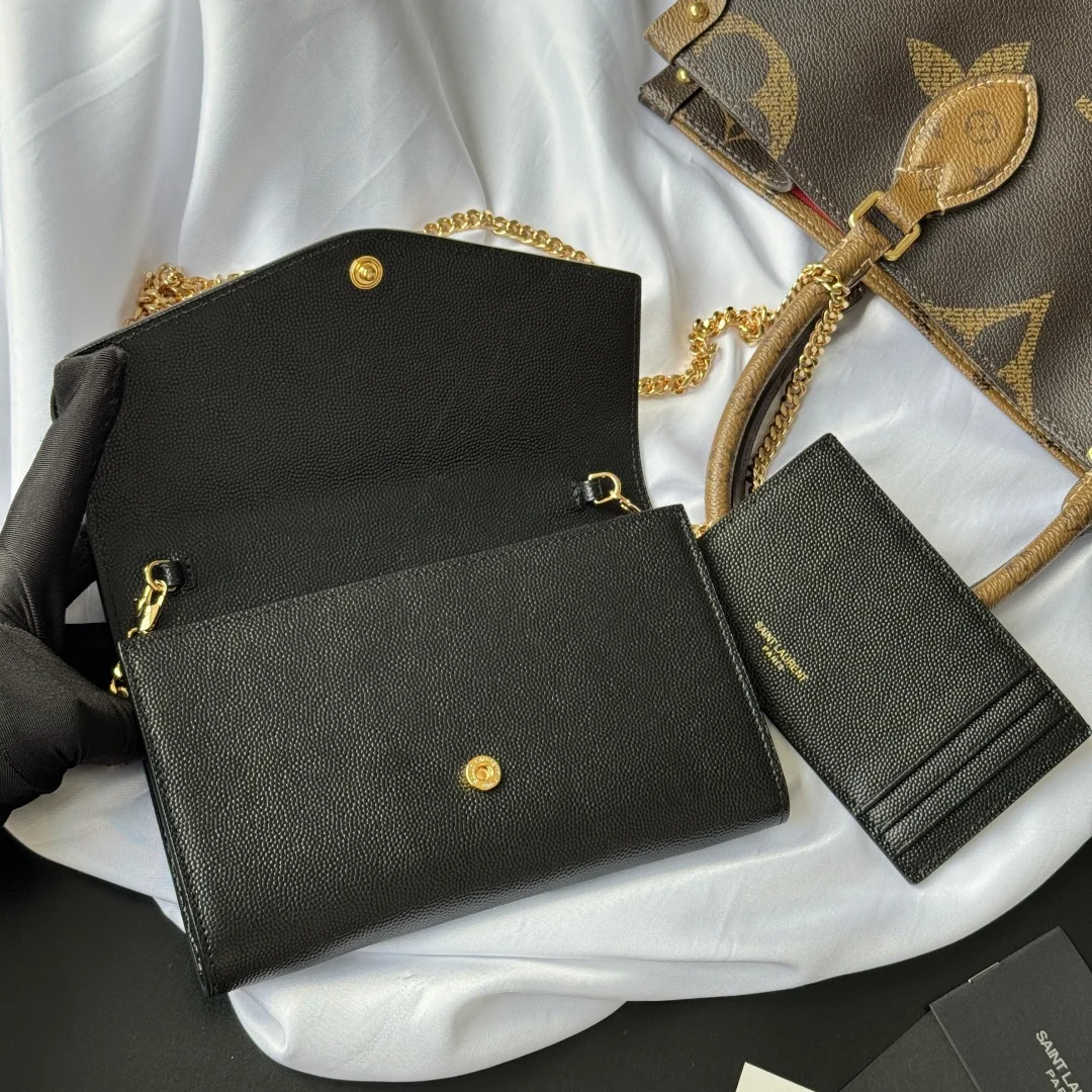 SAINT LAURENT 607788 Uptown Mini Envelope Clutch - Detail view 7
