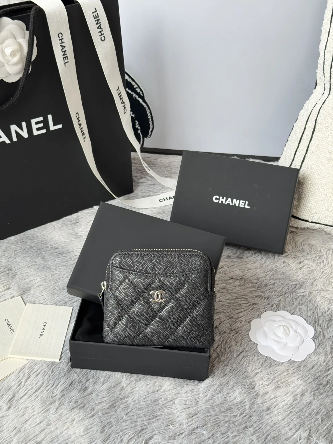 Chanel AP2061 Calfskin Chanel Coin Purse
