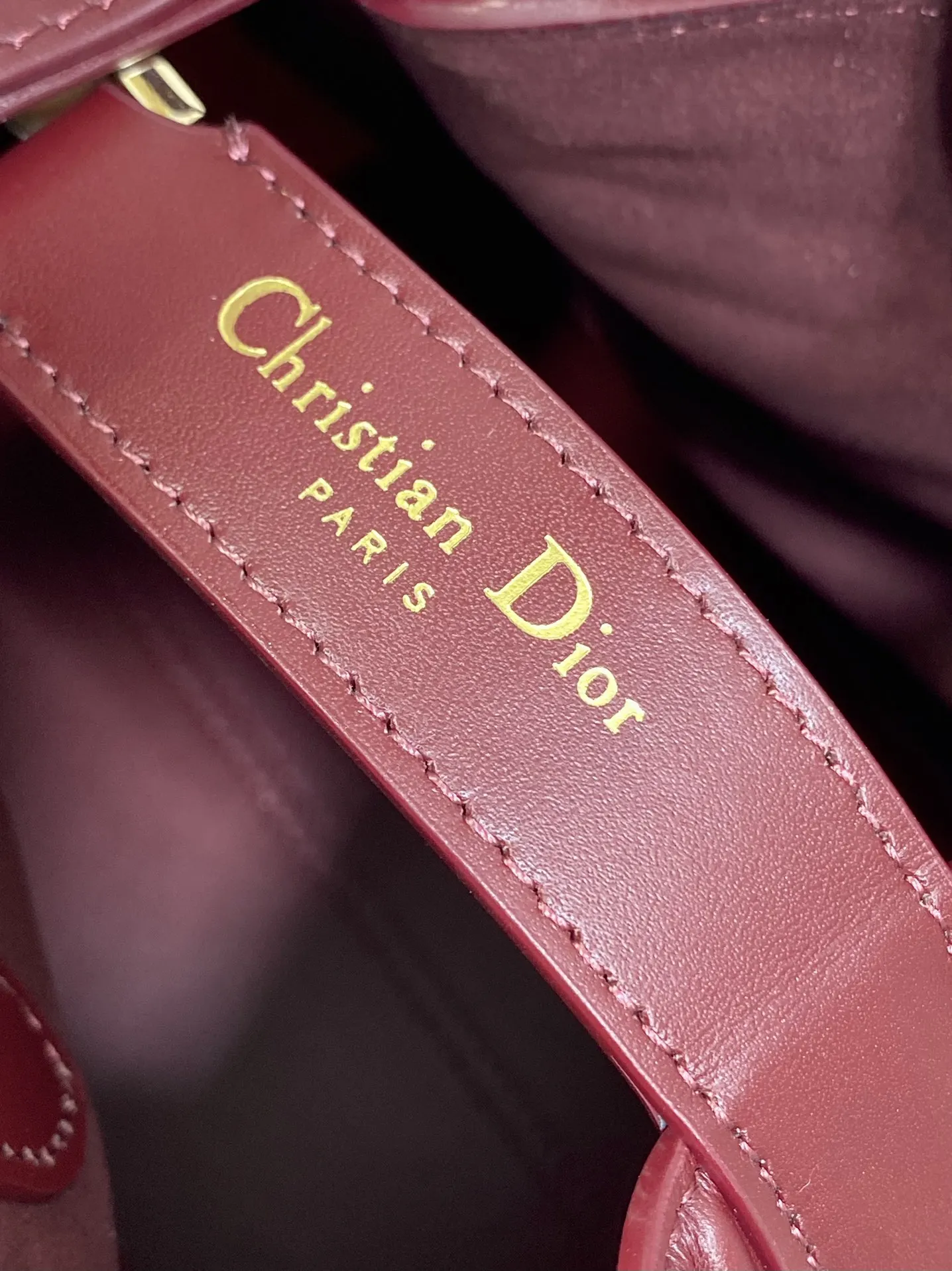 Dior Medium Toujours handbag in burgundy - Detail view 4