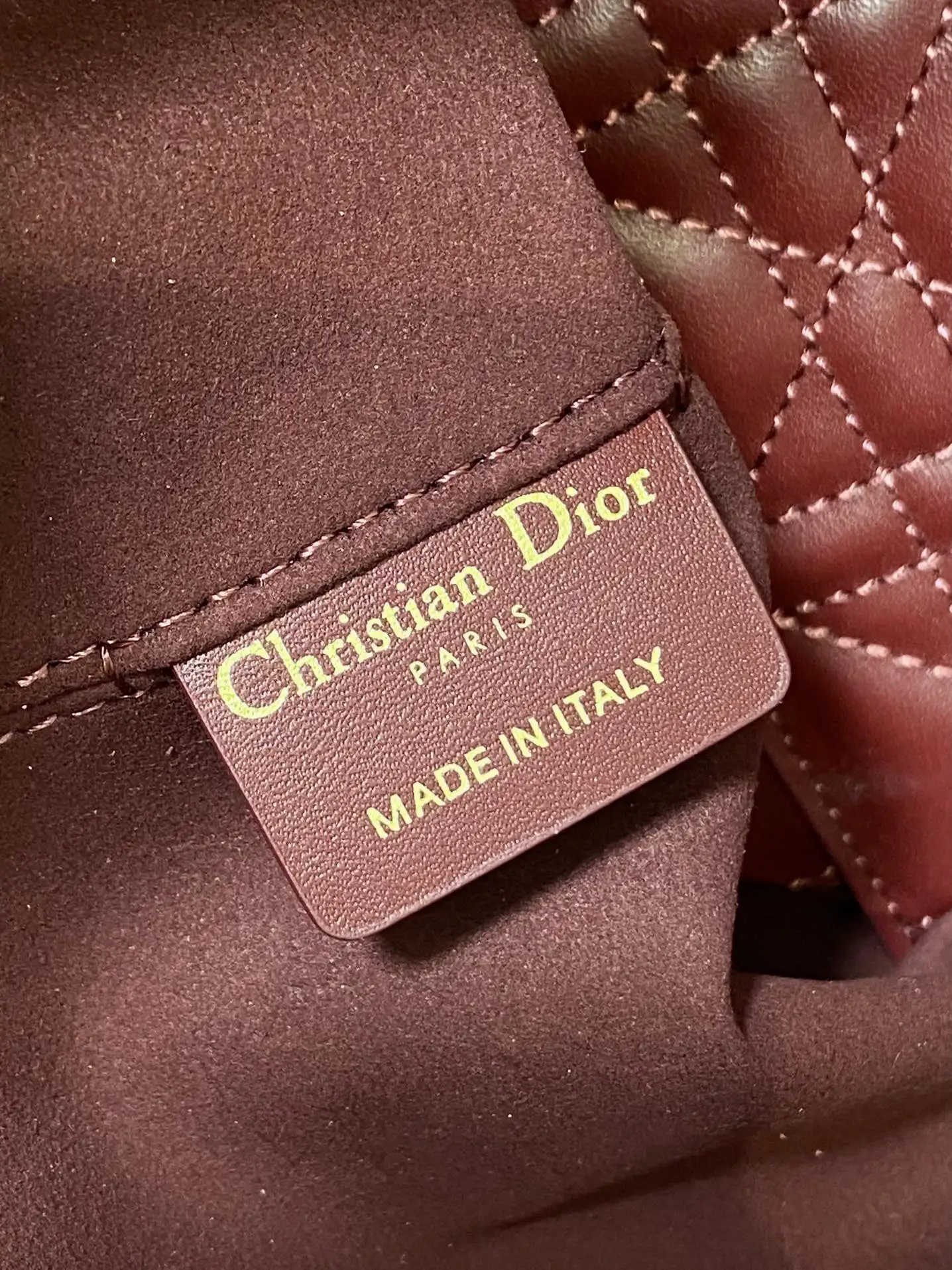 Dior Medium Toujours handbag in burgundy - Detail view 9