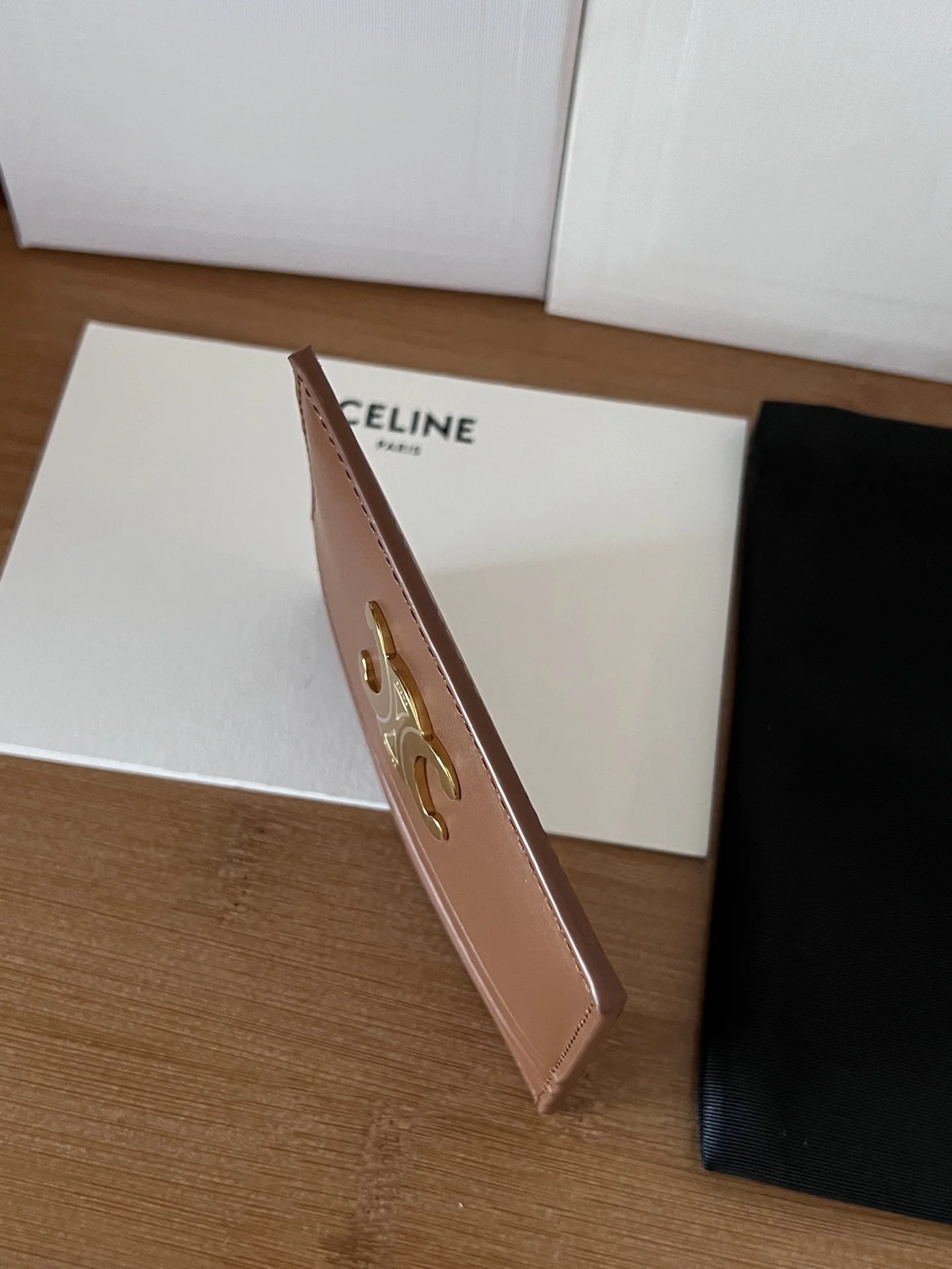 Celine 833 TRIOMPHE calfskin card holder - Detail view 2
