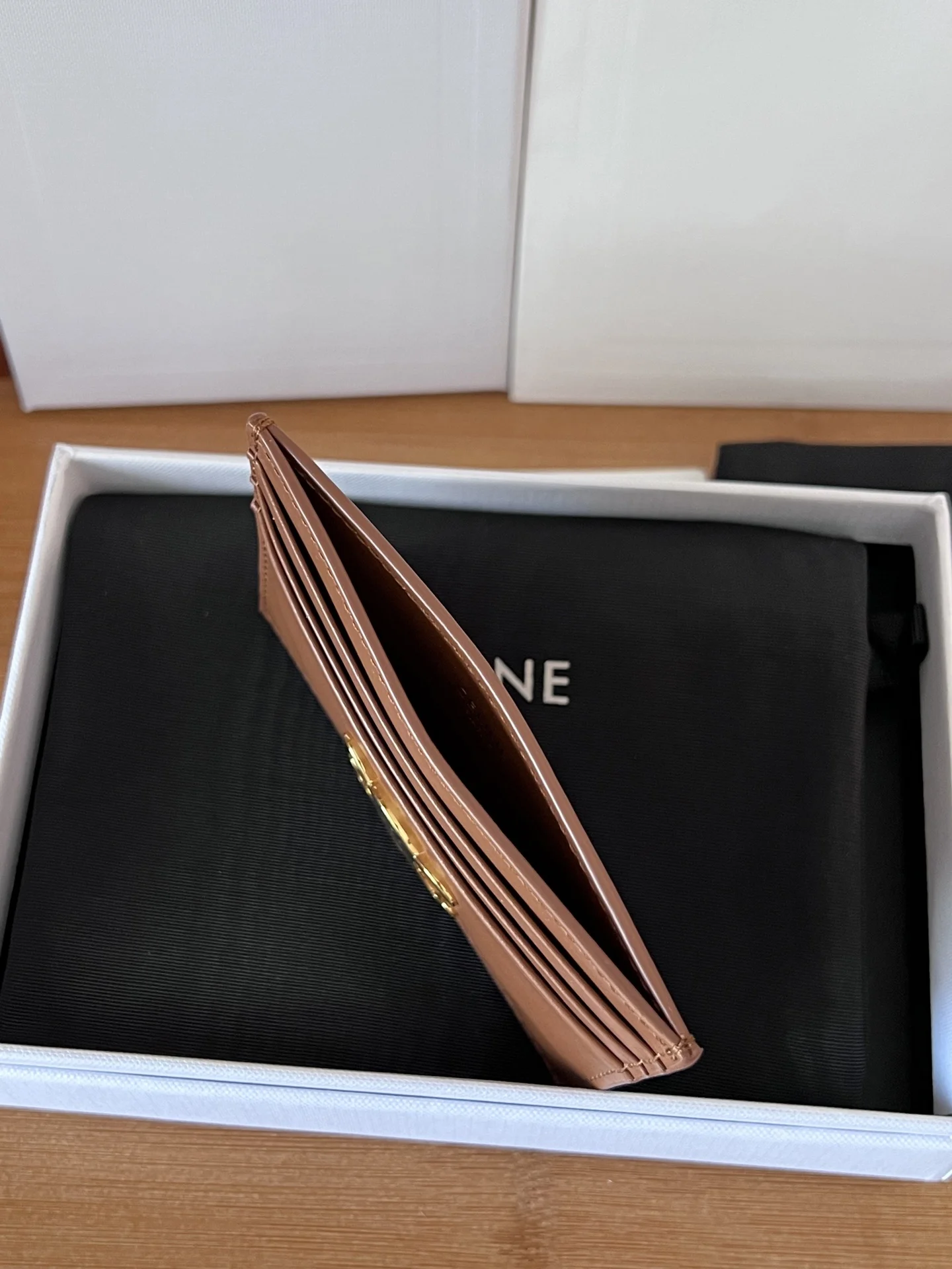 Celine 833 TRIOMPHE calfskin card holder - Detail view 6