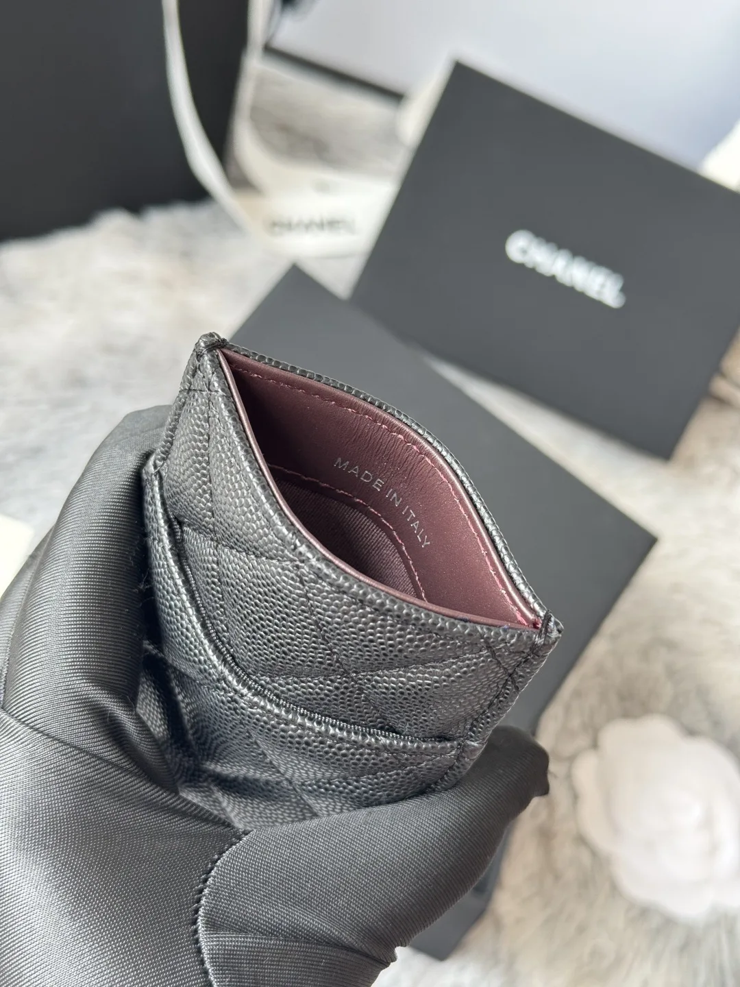 Chanel AP0223 Super Mini Lambskin Card Holder - Detail view 9
