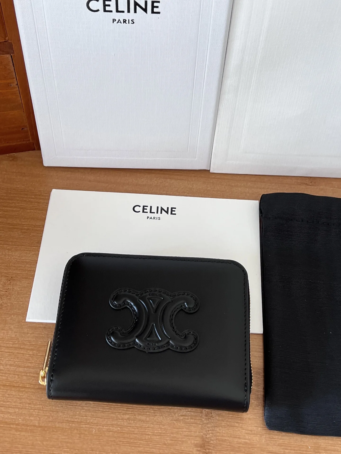 Celine 10K533 TRIOMPHE Compact Zipped Wallet - Detail view 6