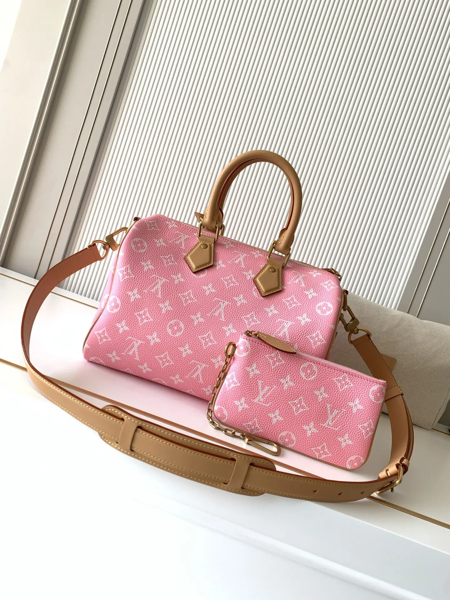 LVM14064紫粉色 Speedy P9 Bandouliere30手袋 - 细节图 3