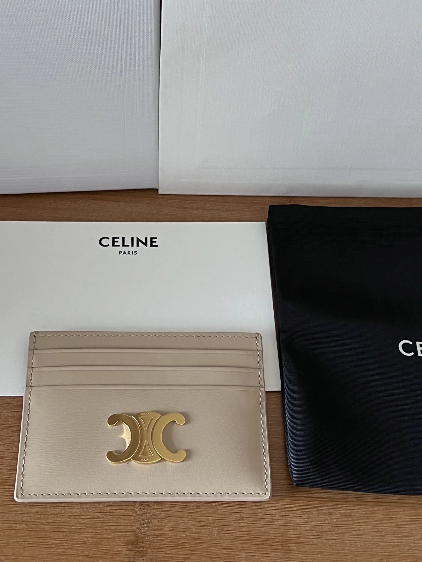 Celine 833 TRIOMPHE calfskin card holder - Detail view 1