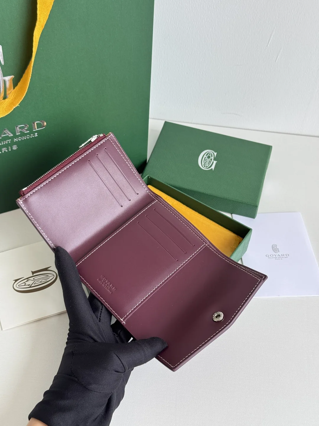 Goyard 3319 Saint-Gabriel Envelope Trifold Wallet - Detail view 7