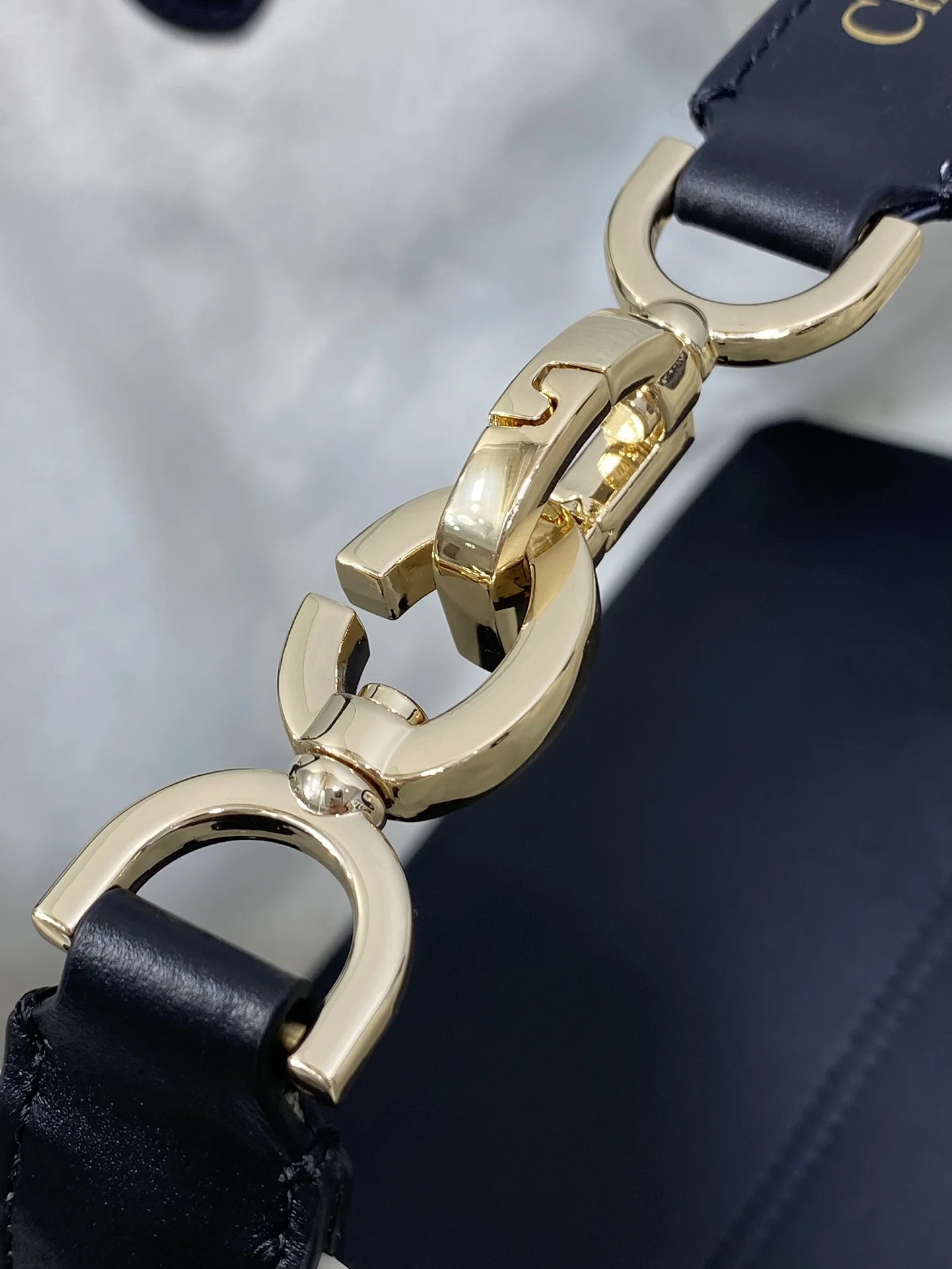 迪奥奶白拼黑色Toujours系列 小号 女士手提包 - 细节图 5