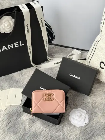 AP0949 Diamond Quilted Small Zip Coin Purse