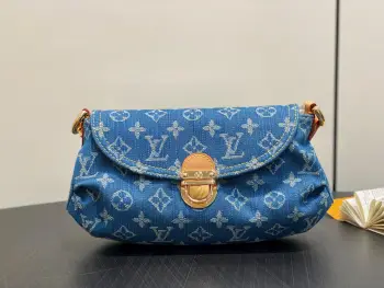 M95050蓝色 丹宁牛仔腋下包 Vintage 牛仔挎包 中古绝版牛仔手包
