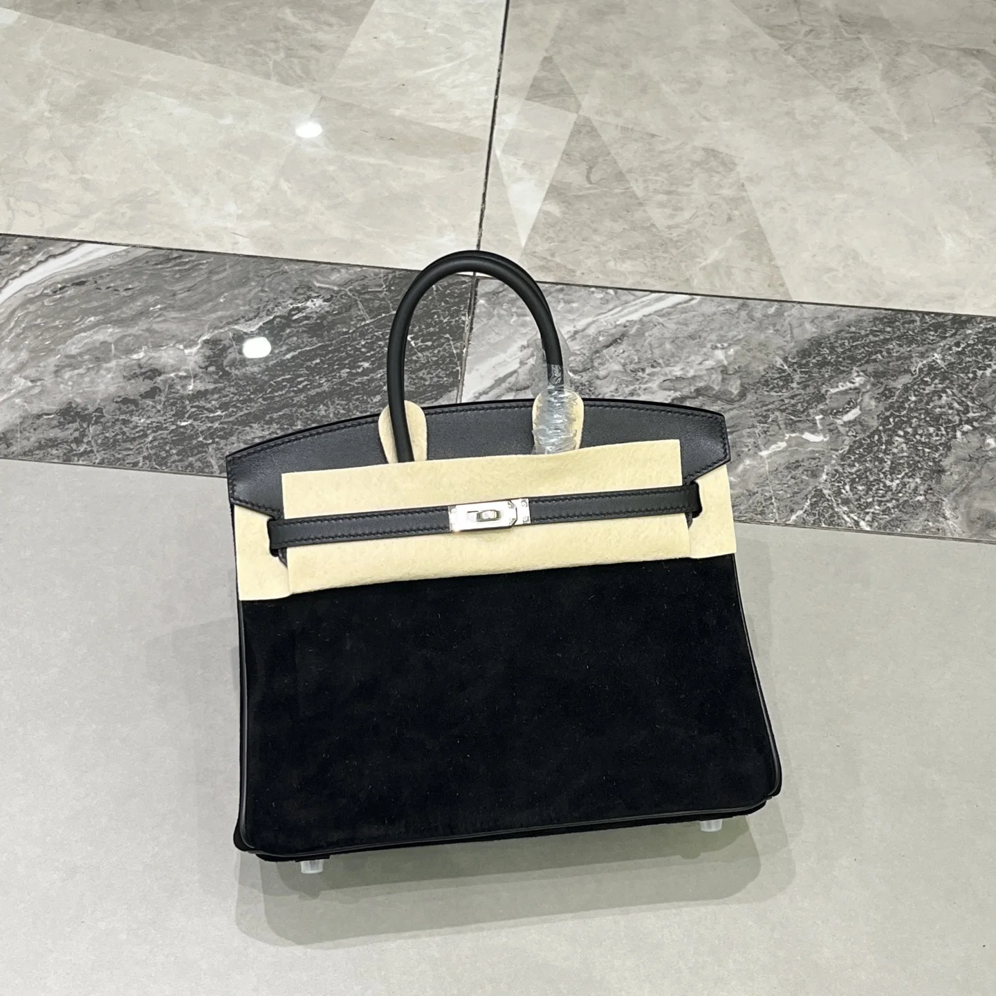 Birkin 25 黑色银扣Swift 麂皮 内里山羊皮 蜡线半手缝手打铜钉全钢五金