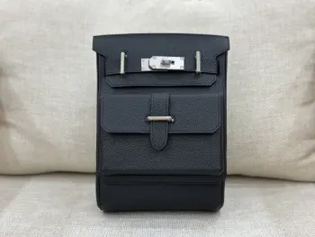 半手工 Hac a Dos胸包单肩背包togo皮 18cm. 可拆卸前插袋款 同步专柜蜡线 全钢五金 