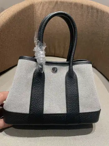 半手工 garden party mini花园包23cm 帆布拼Negonda  银扣 mini拼帆布超级方便 可以手腕 超轻超好用