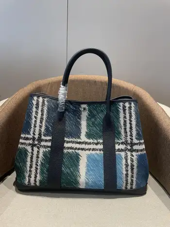 半手工 Garden 花园包36cm  帆布拼togo皮 同步专柜最新涂鸦 全钢五金 蜜蜡线