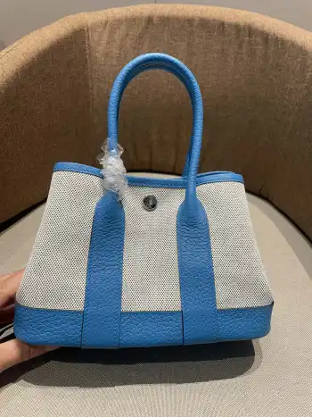 半手工 garden party mini花园包23cm 帆布拼Negonda  银扣 mini拼帆布超级方便 可以手腕 超轻超好用