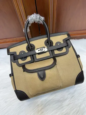 Birkin 25Cm Cargo 慕斯色 银扣
