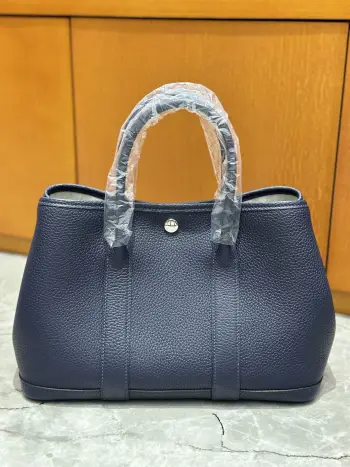 现货 𝙂𝙖𝙧𝙙𝙚𝙣 𝙥𝙖𝙧𝙩𝙮 30cm花园包全皮 实拍  宝石蓝通勤 出街都很适配  满满高级感