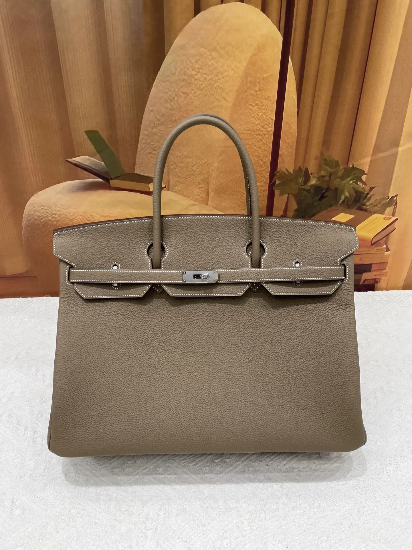 半手工 Birkin 40cm A级Togo皮 黑色金银扣现货 铂金同步专柜蜡线缝制