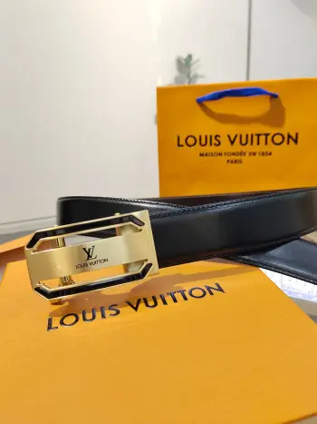 LV.男士自动带全套包装 自动平滑扣腰带 精钢打造五金 宽度35MM宽 原版带身 自由裁剪设计