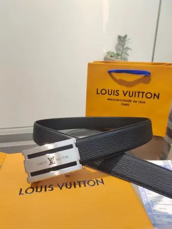 LV.男士自动带全套包装 自动平滑扣腰带 精钢打造五金 宽度35MM宽 原版带身 自由裁剪设计