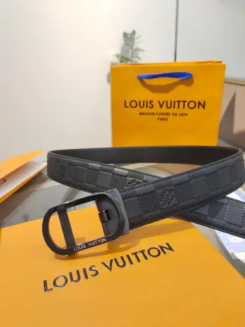LV.男士自动带全套包装 自动平滑扣腰带 精钢打造五金 宽度35MM宽 原版带身 自由裁剪设计