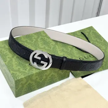 GUCCI.古驰全套包装 古驰商务休闲 正装均可佩戴 3.8cm 最新款扣头 抛光扣头 时尚百搭