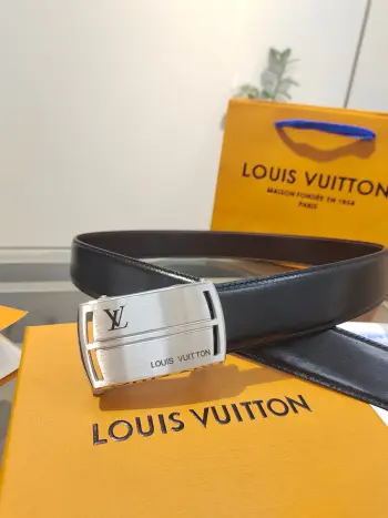 LV.男士自动带全套包装 自动平滑扣腰带 精钢打造五金 宽度35MM宽 原版带身 自由裁剪设计