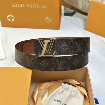 LV.路易威登 全套包装 宽度 40mm宽度 正品一体铸造五金钢扣 原厂皮料 双面原厂定制进口面料 可送礼自用不错选择