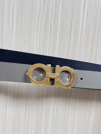 Ferragamo.菲拉格慕 全套包装 宽度3.5cm 高级定制款男士皮带 双面进口牛皮 可双面使用 自行选择搭配 真材实料 很有质感 时尚经典不失风范 搭配精品尾夹扣 长短可自行裁剪