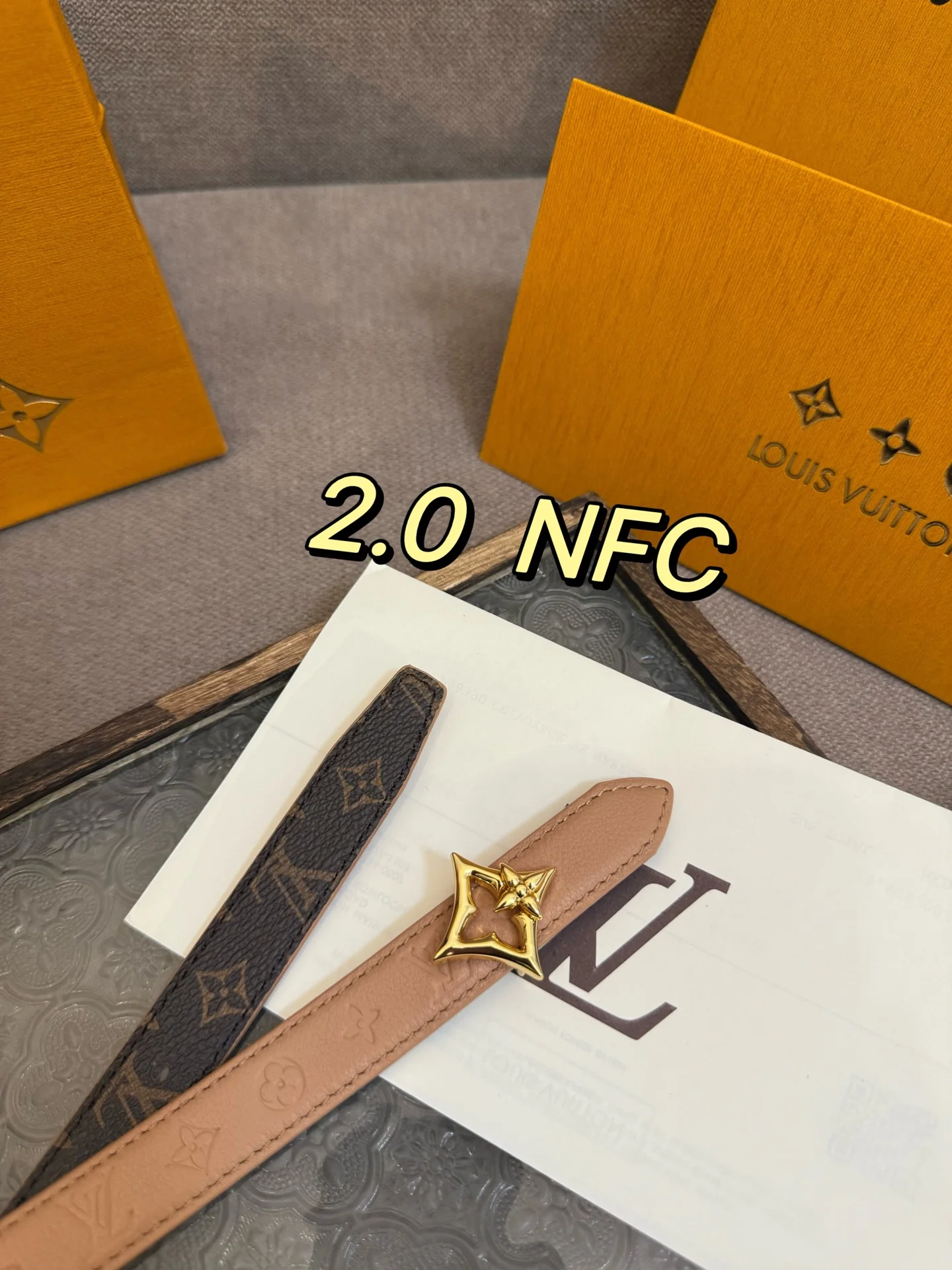 LVFlowergram 20mm Monogram Empreinte小牛皮 女士皮带 - 细节图 5