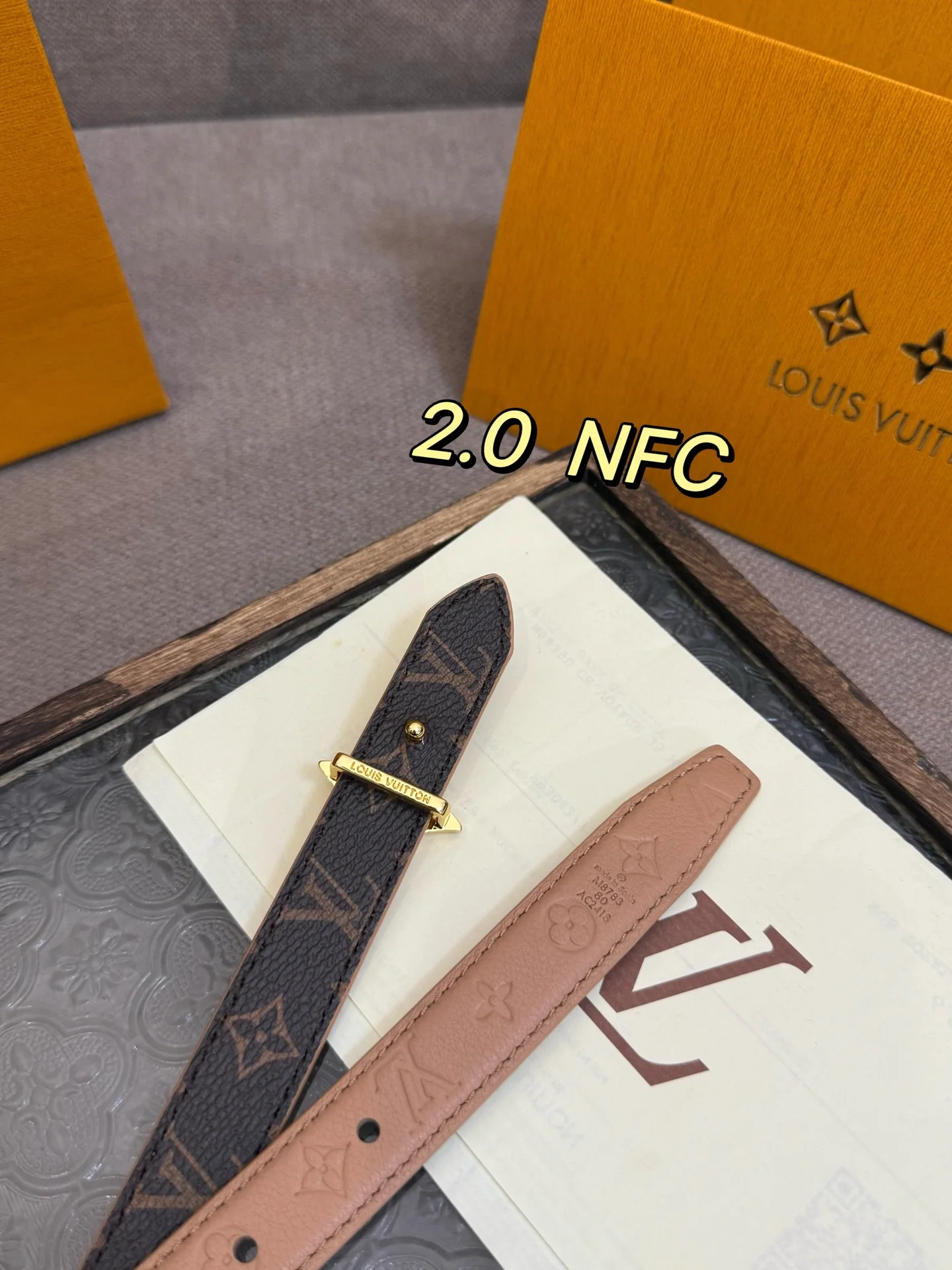 LVFlowergram 20mm Monogram Empreinte小牛皮 女士皮带 - 细节图 6